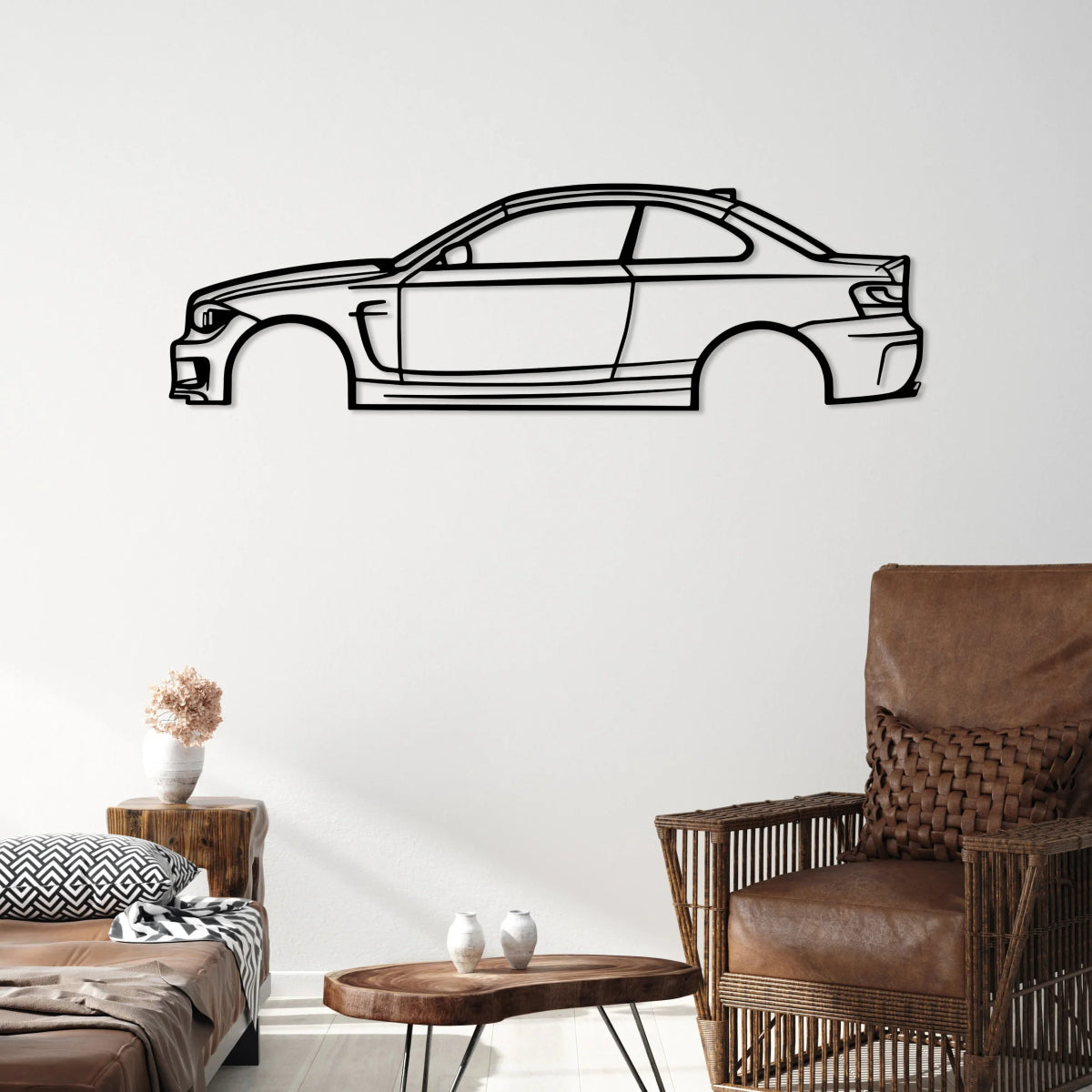 128i Car Silhouette Wall Art - BrossHome Metal Wall Art