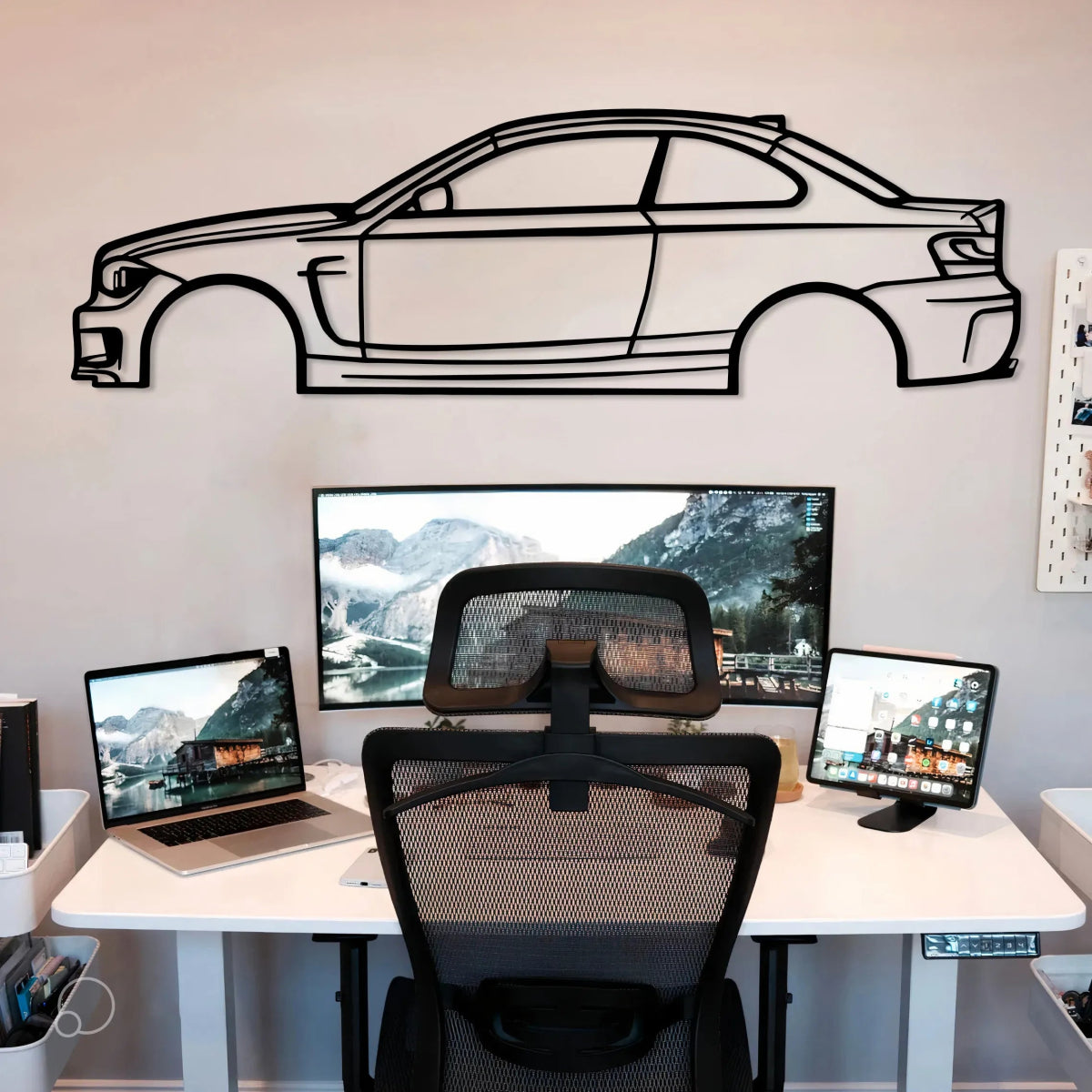 128i Car Silhouette Wall Art - BrossHome Metal Wall Art