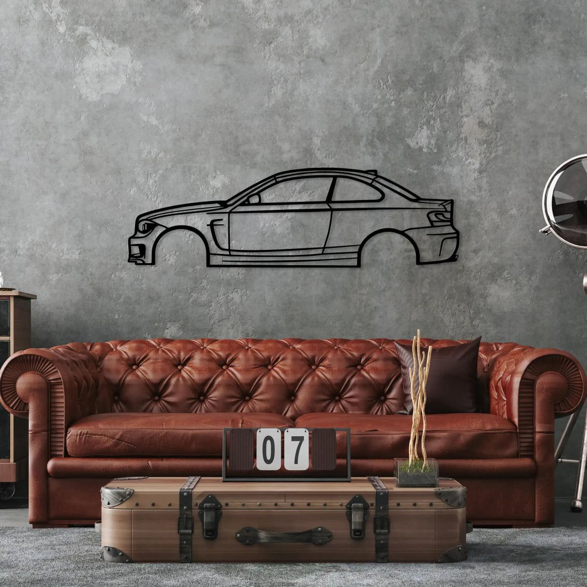 128i Car Silhouette Wall Art - BrossHome Metal Wall Art