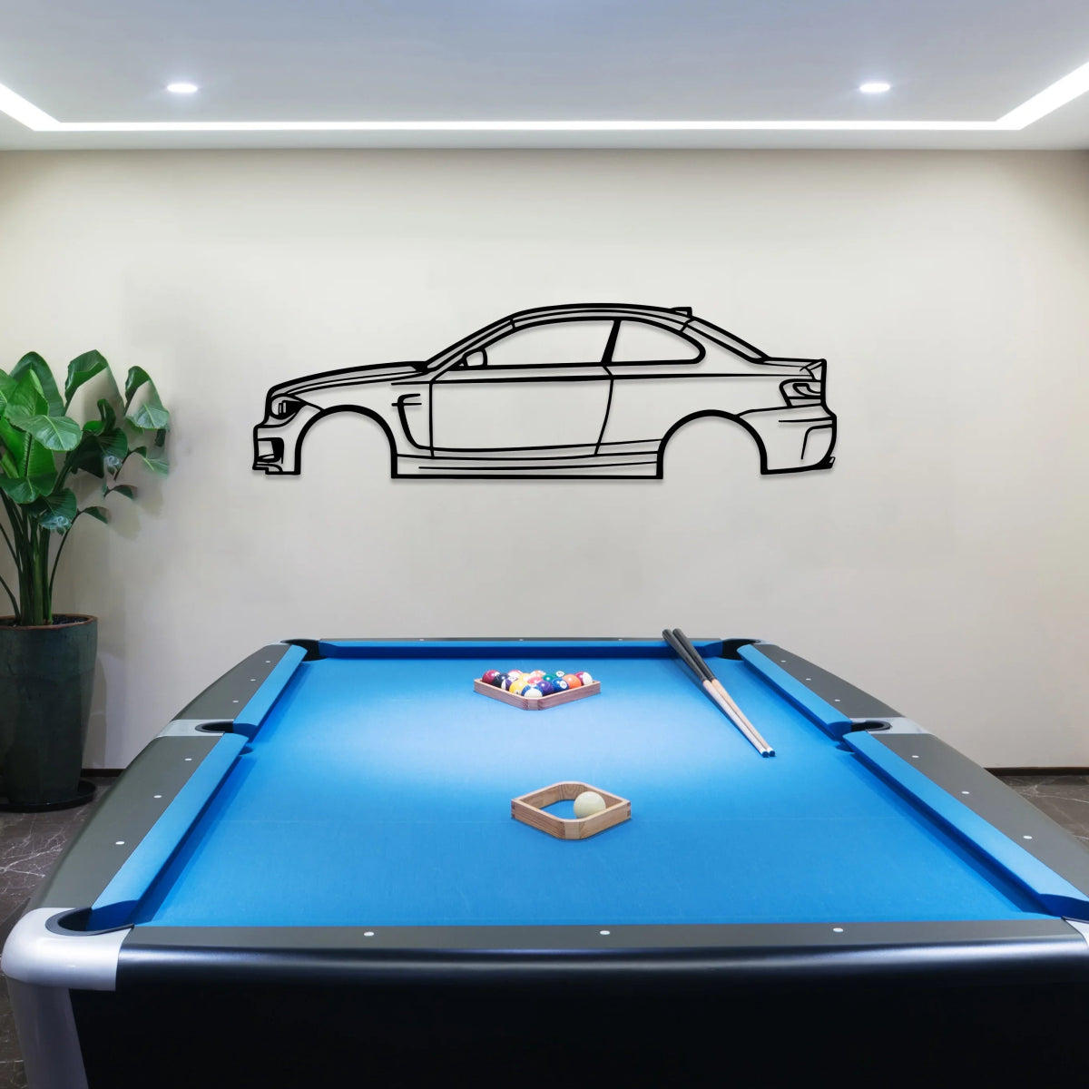 128i Car Silhouette Wall Art - BrossHome Metal Wall Art