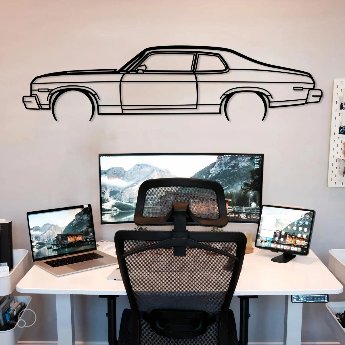 1978 Nova Silhouette Wall Art - BrossHome Metal Wall Art