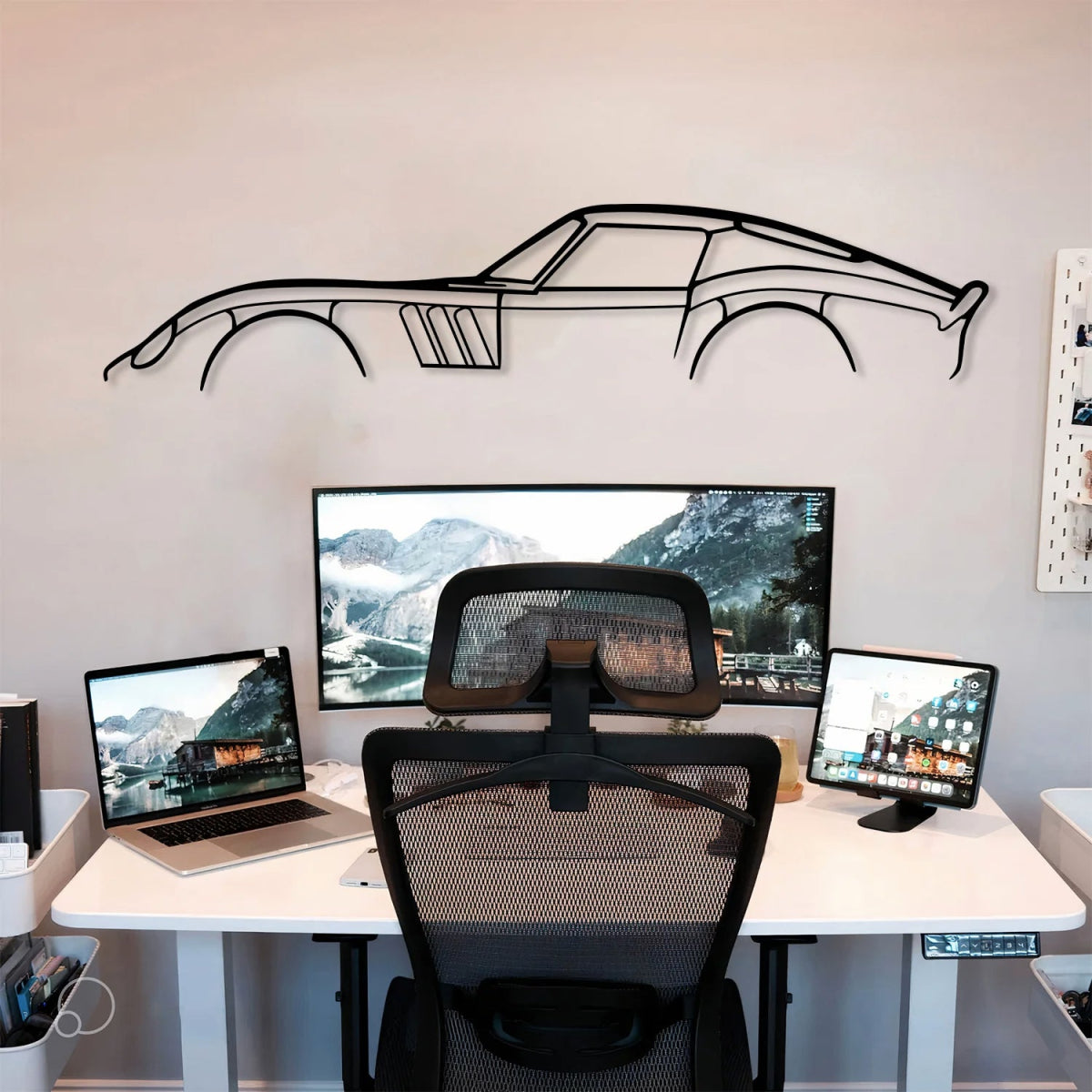 250 GT0 Metal Car Silhouette Wall Art - BrossHome Metal Wall Art