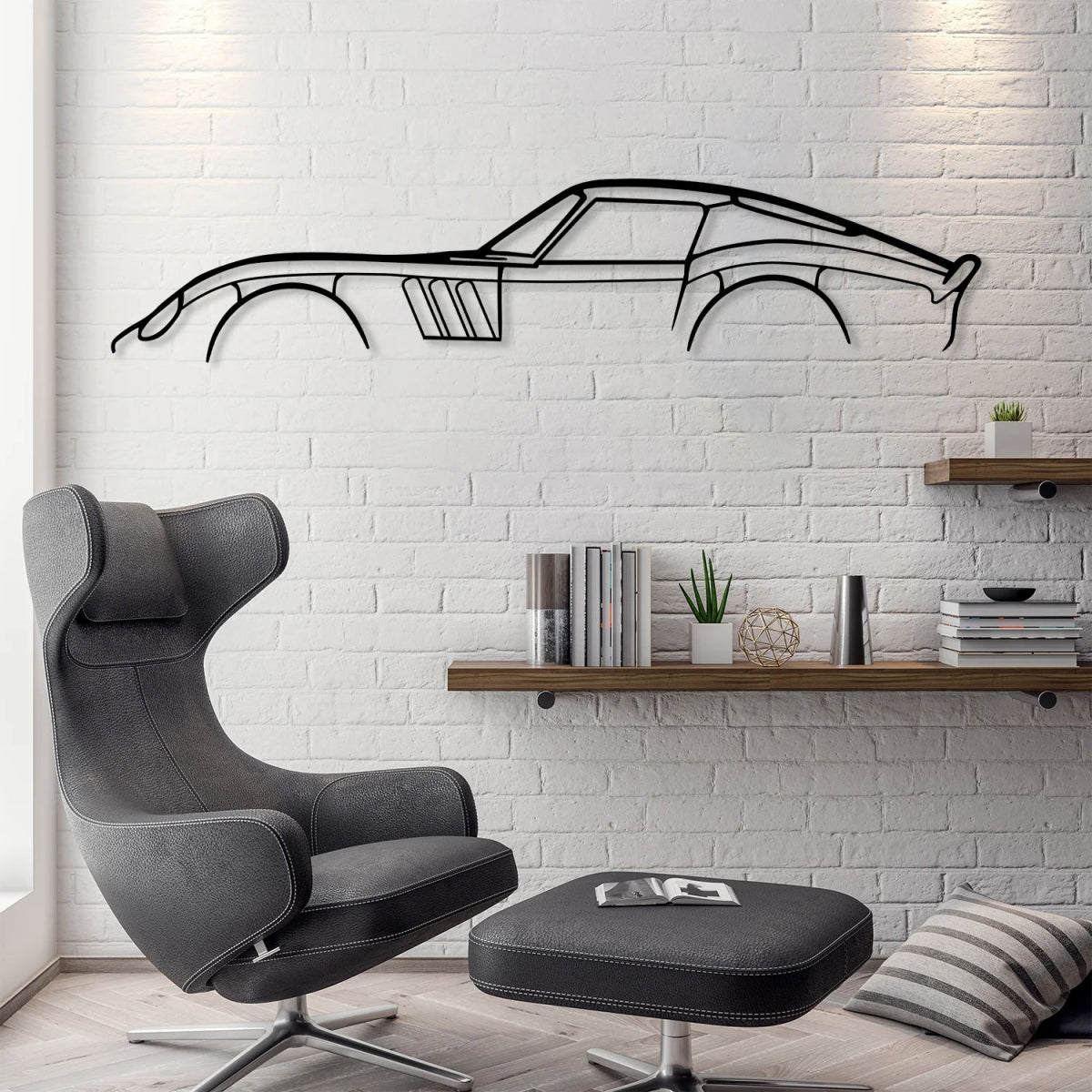 250 GT0 Metal Car Silhouette Wall Art - BrossHome Metal Wall Art