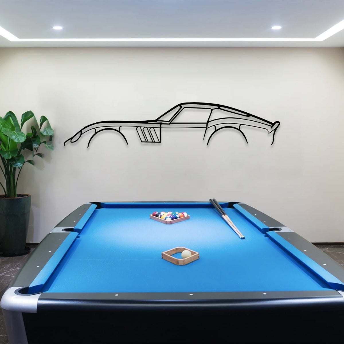 250 GT0 Metal Car Silhouette Wall Art - BrossHome Metal Wall Art