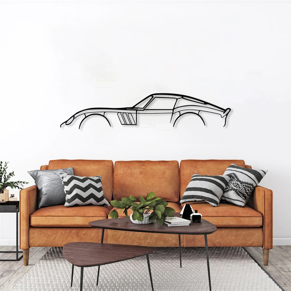 250 GT0 Metal Car Silhouette Wall Art - BrossHome Metal Wall Art