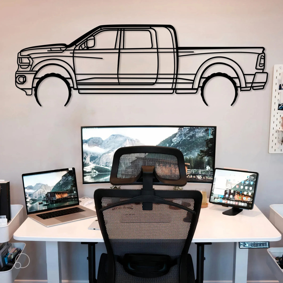 2500 Megacab Silhouette Wall Art - BrossHome Metal Wall Art