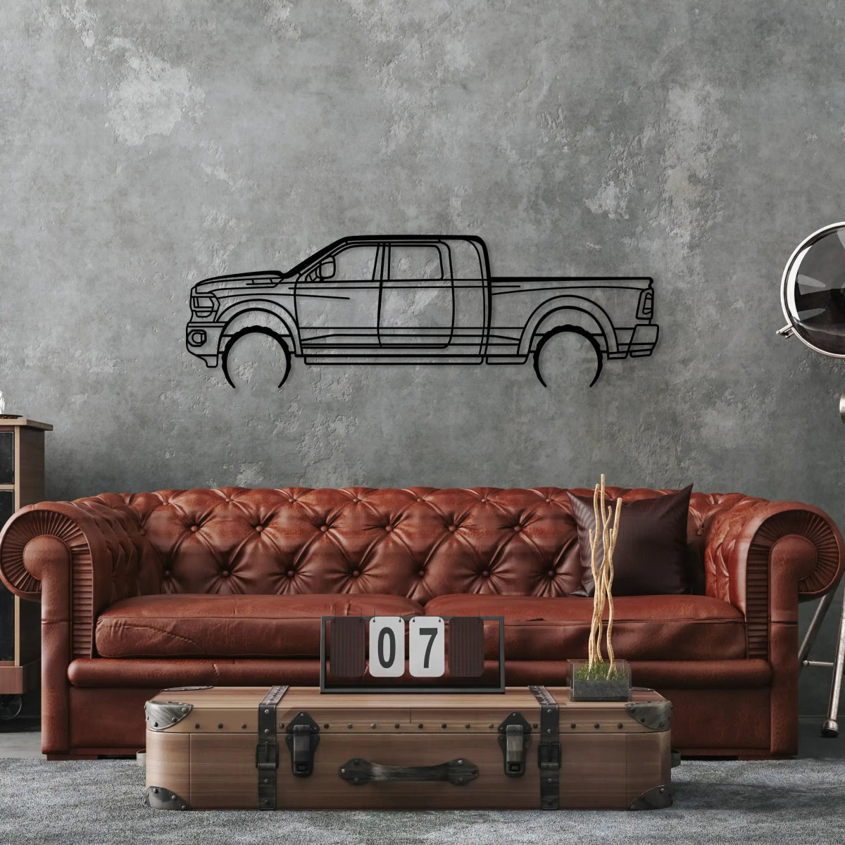 2500 Megacab Silhouette Wall Art - BrossHome Metal Wall Art