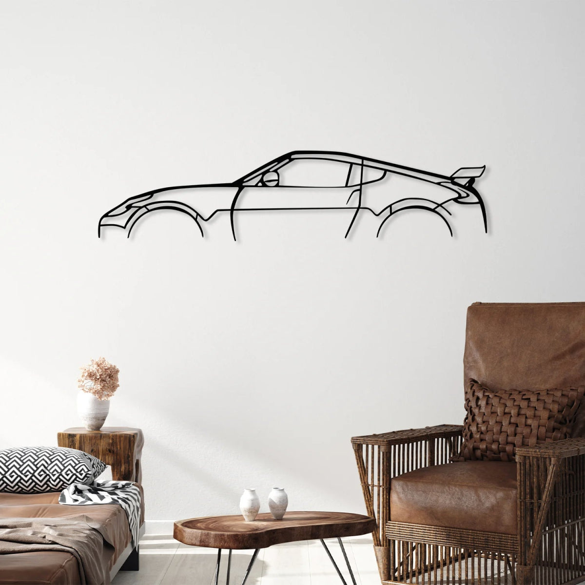 370z Metal Car Silhouette Wall Art - BrossHome Metal Wall Art