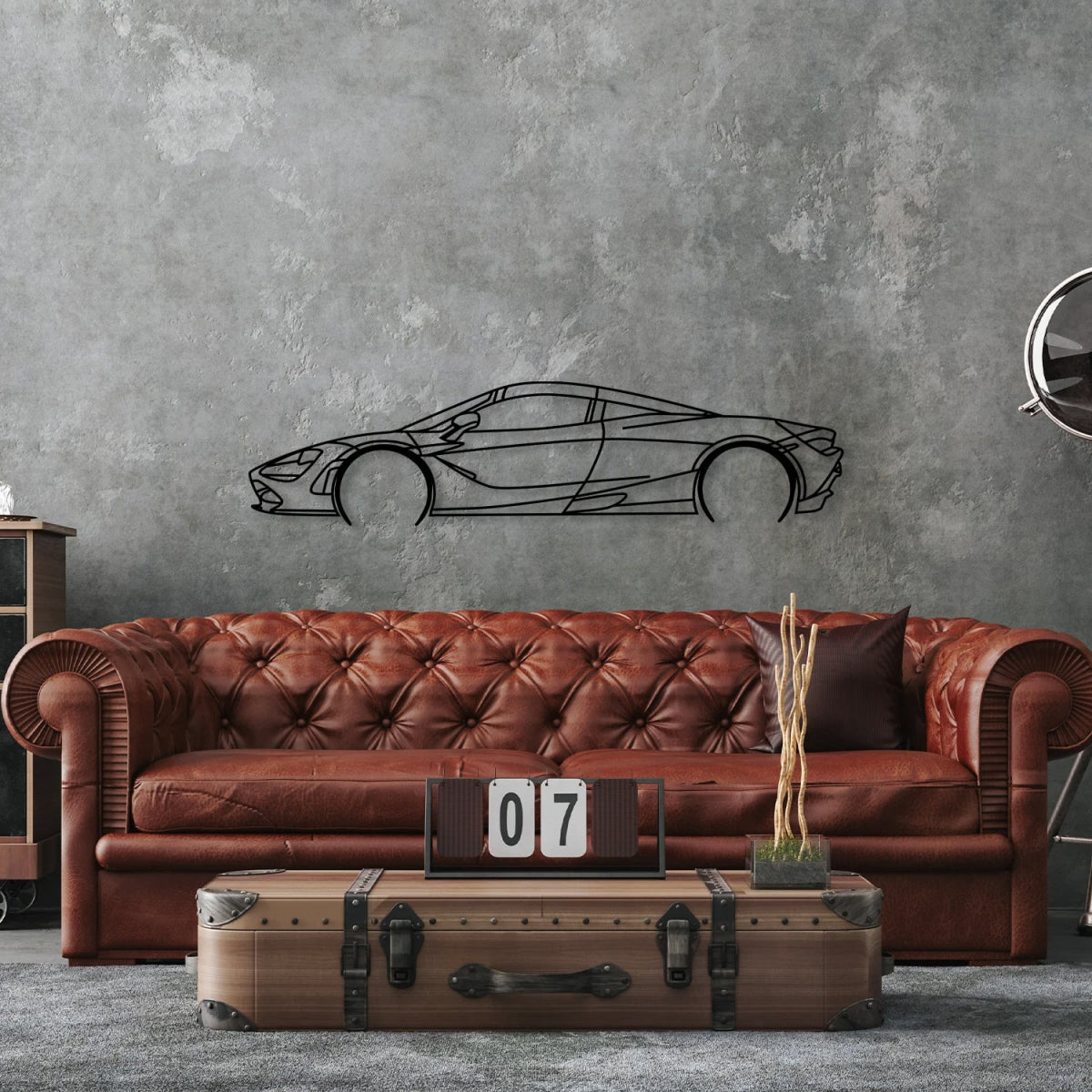 720s Spider Metal Car Silhoutte Wall Art - BrossHome Metal Wall Art