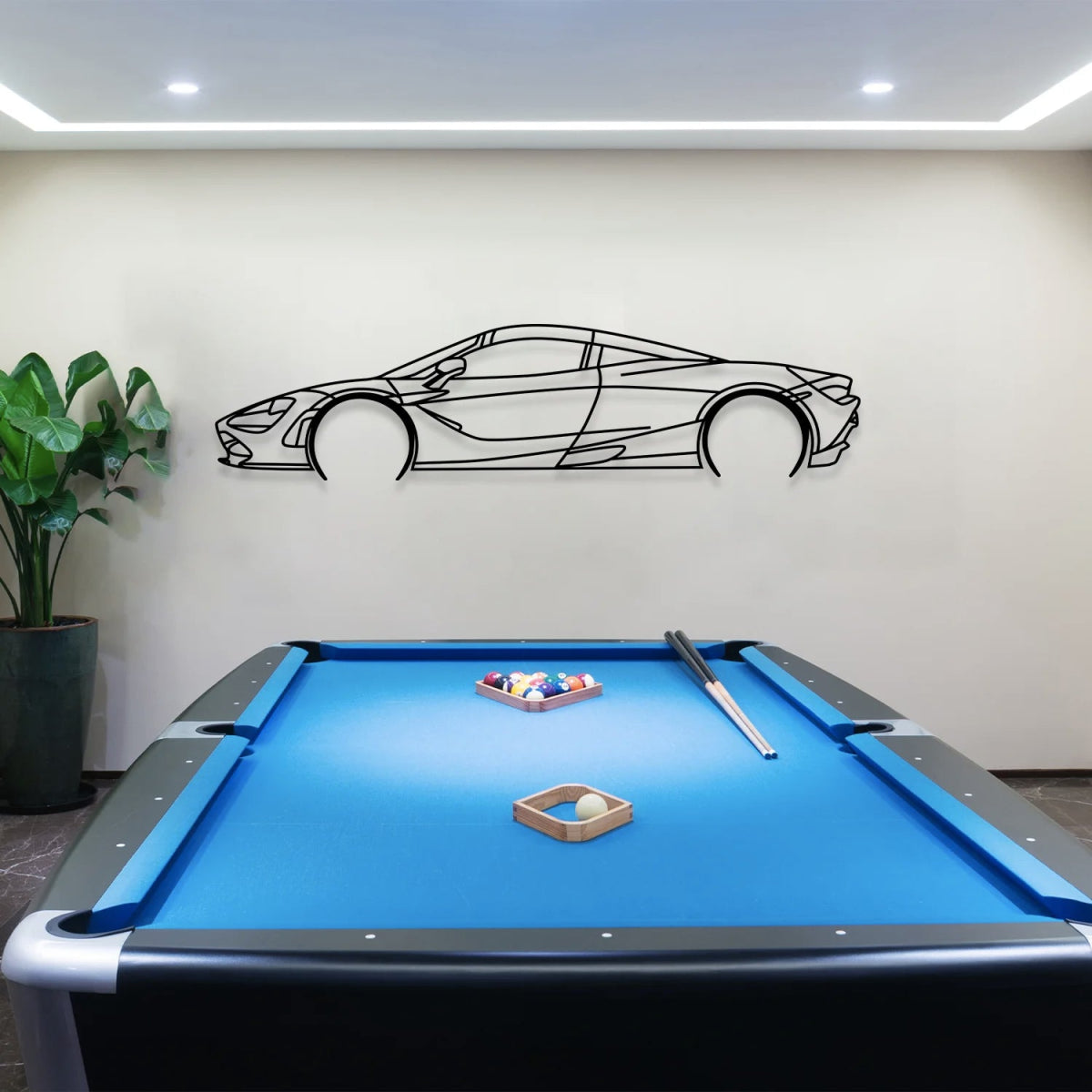 720s Spider Metal Car Silhoutte Wall Art - BrossHome Metal Wall Art