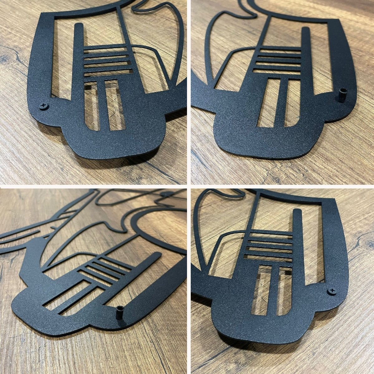 911 Convertible Cabrio Silhouette Metal Wall Art - BrossHome Metal Wall Art