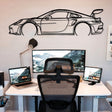 911 GT3 RS 992 - Metal Car Silhouette Wall Art - BrossHome Metal Wall Art