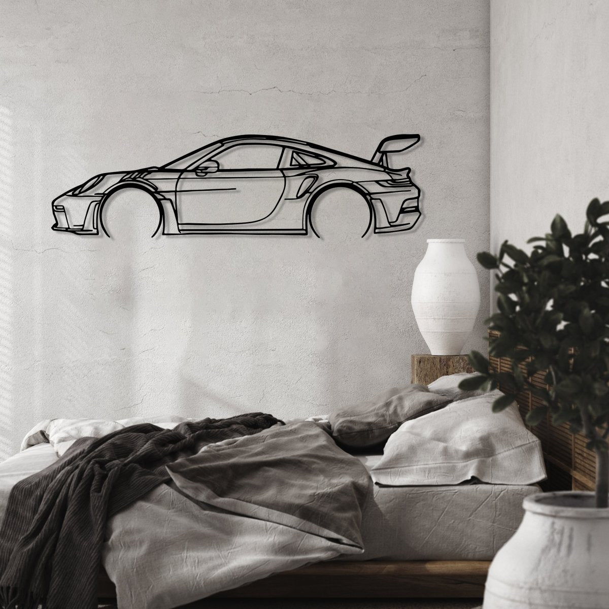 911 GT3 RS 992 - Metal Car Silhouette Wall Art - BrossHome Metal Wall Art