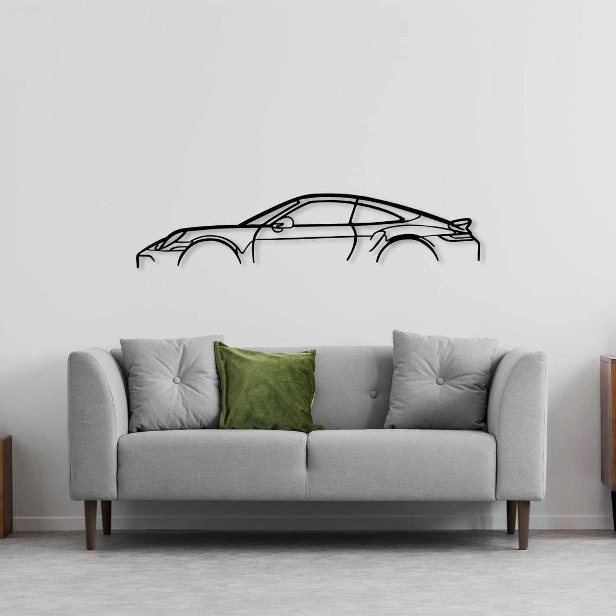 911 Turbo S 992 Metal Car Silhouette Wall Art - BrossHome Metal Wall Art