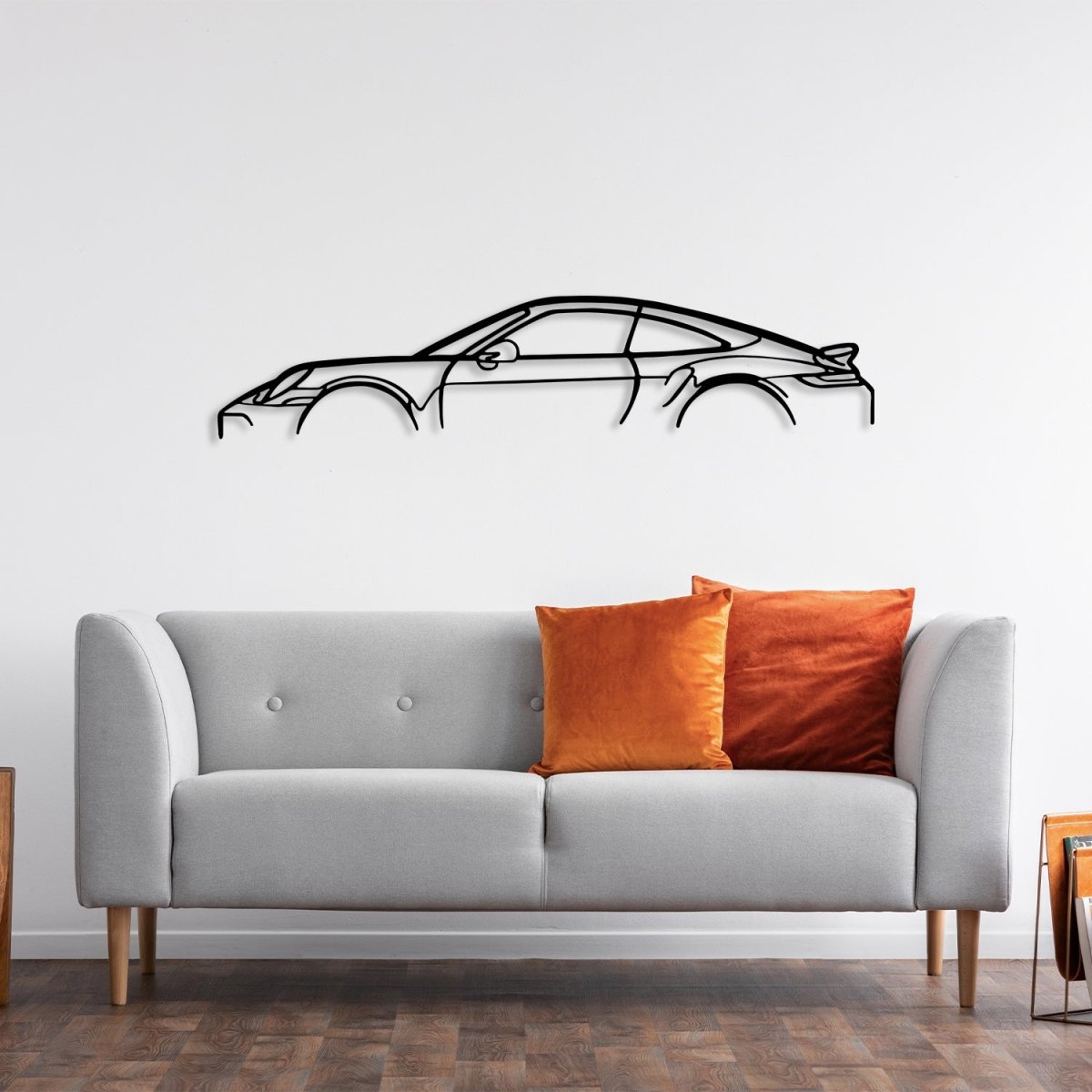 911 Turbo S 992 Metal Car Silhouette Wall Art - BrossHome Metal Wall Art