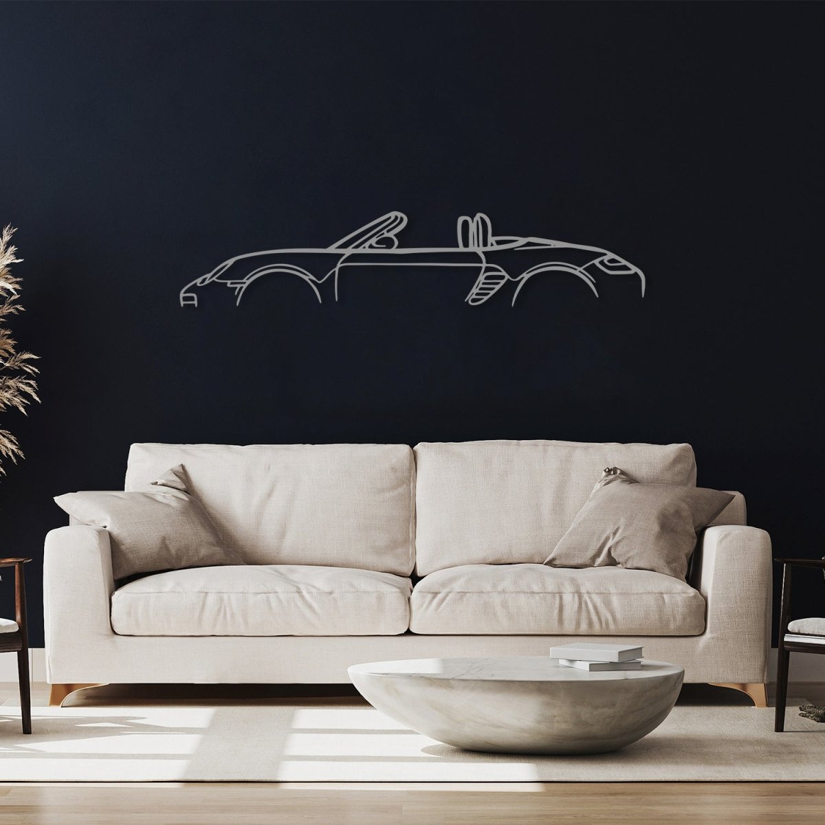 987 Boxster Metal Car Silhouette for Wall - BrossHome Metal Wall Art