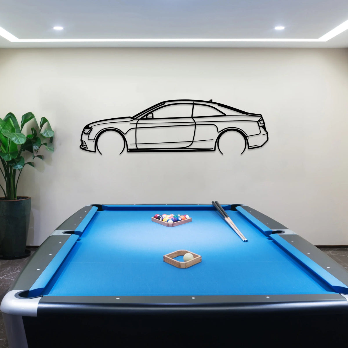 A5 Car Silhouette Metal Wall Art - BrossHome Metal Wall Art