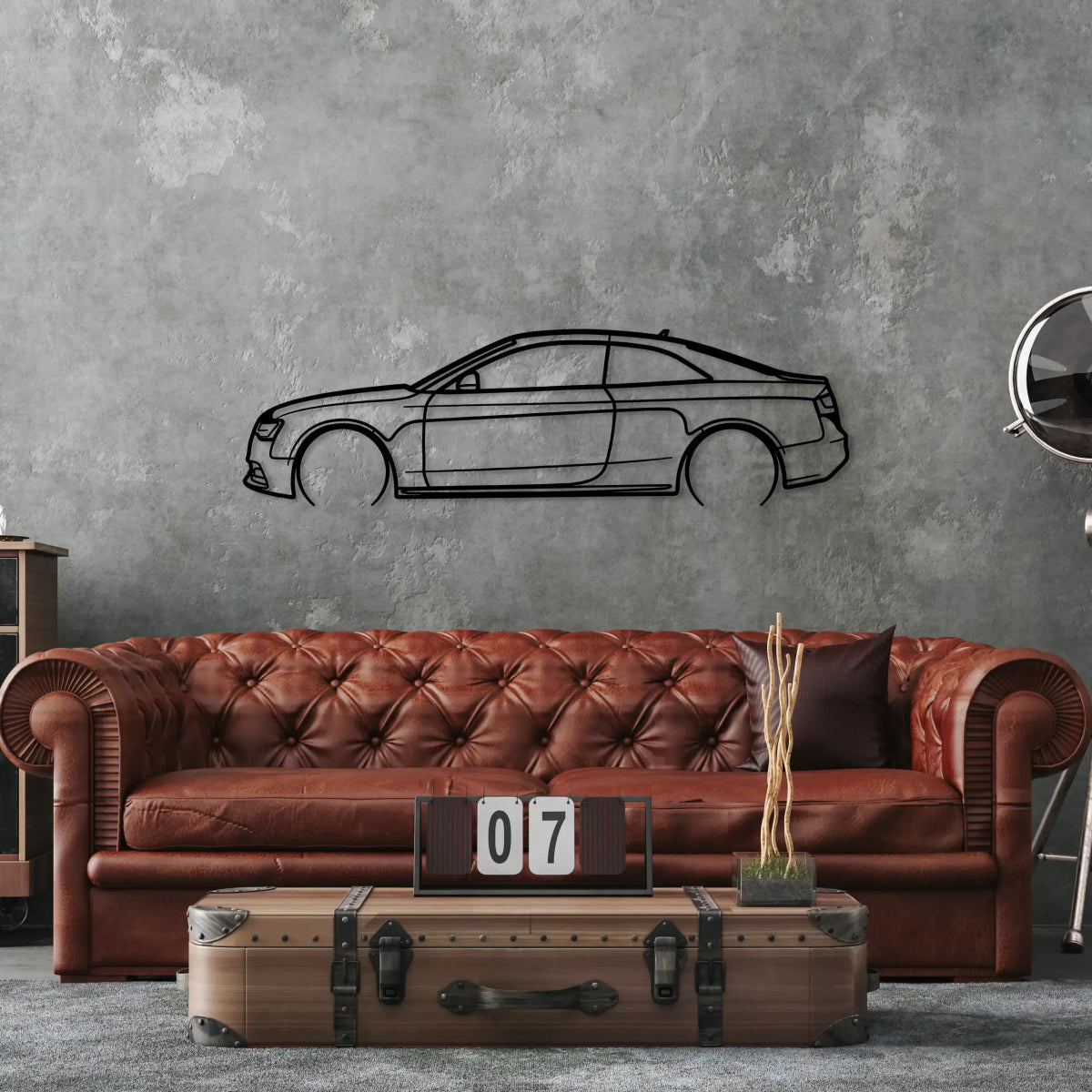 A5 Car Silhouette Metal Wall Art - BrossHome Metal Wall Art