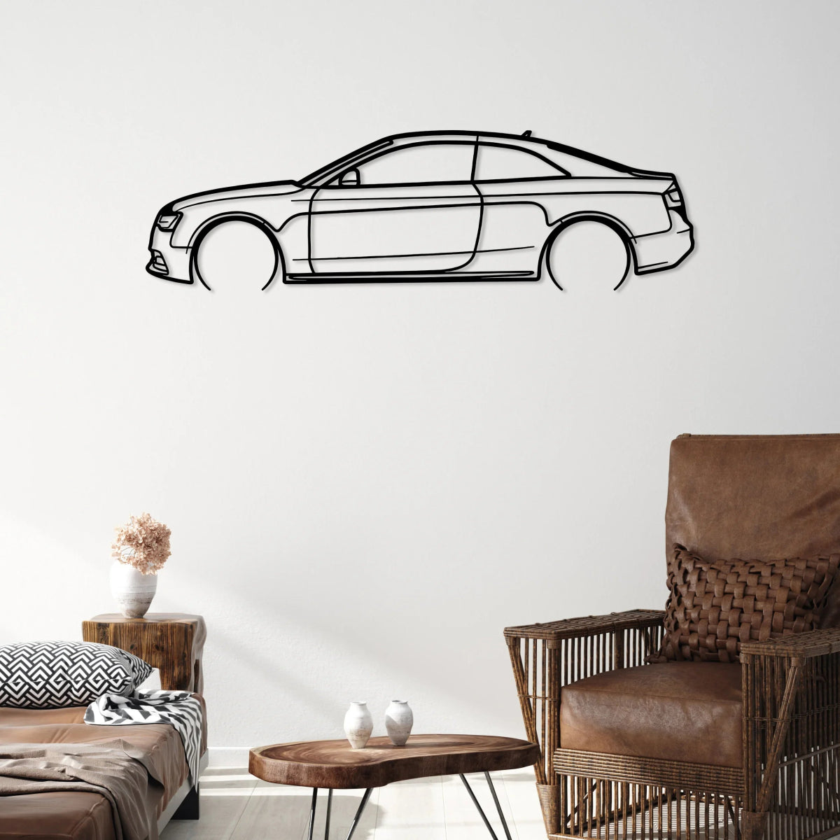 A5 Car Silhouette Metal Wall Art - BrossHome Metal Wall Art