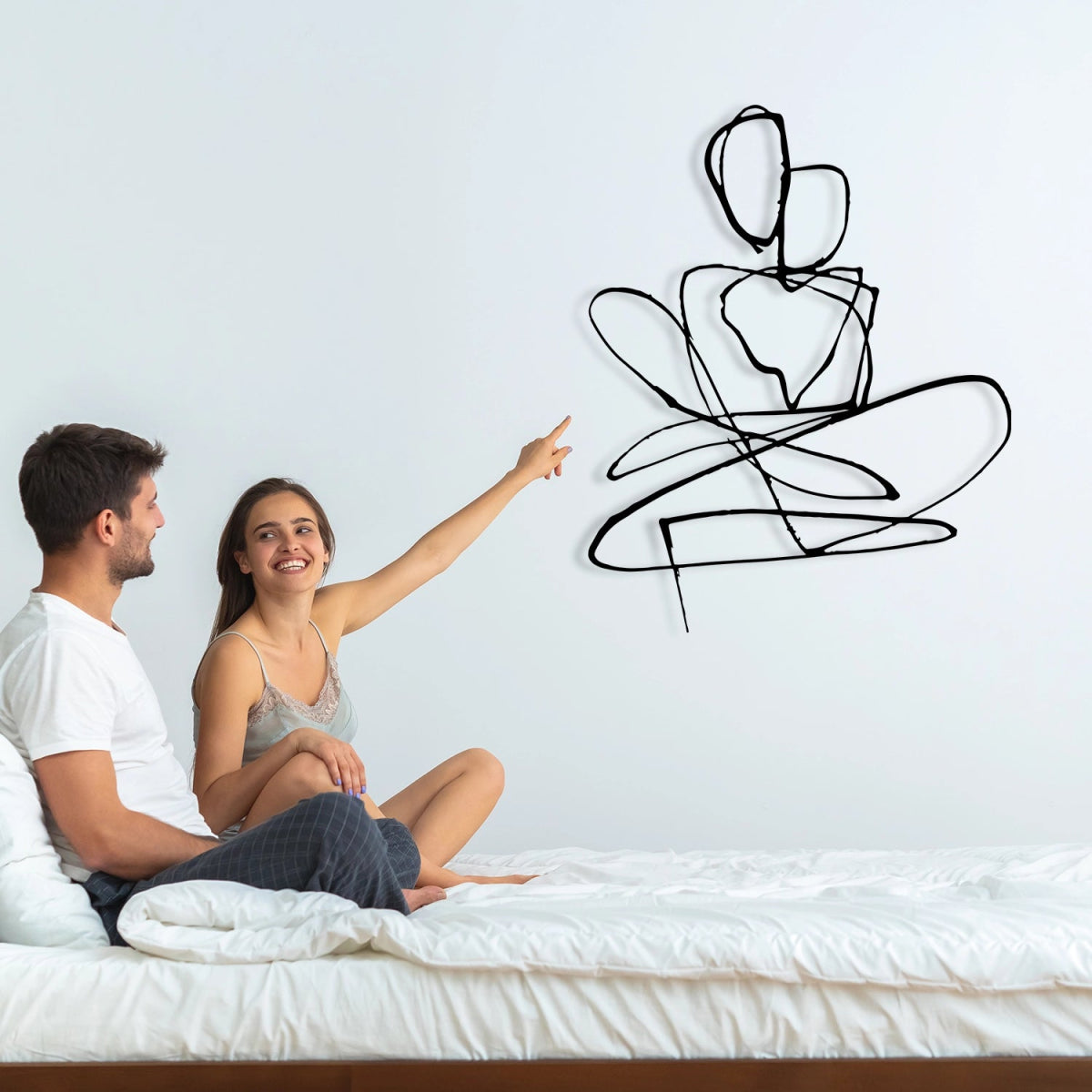 Abstract Couple Harmony Metal Wall Art - BrossHome Metal Wall Art
