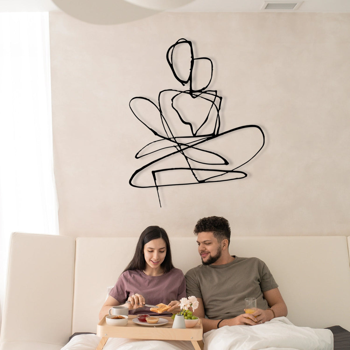 Abstract Couple Harmony Metal Wall Art - BrossHome Metal Wall Art