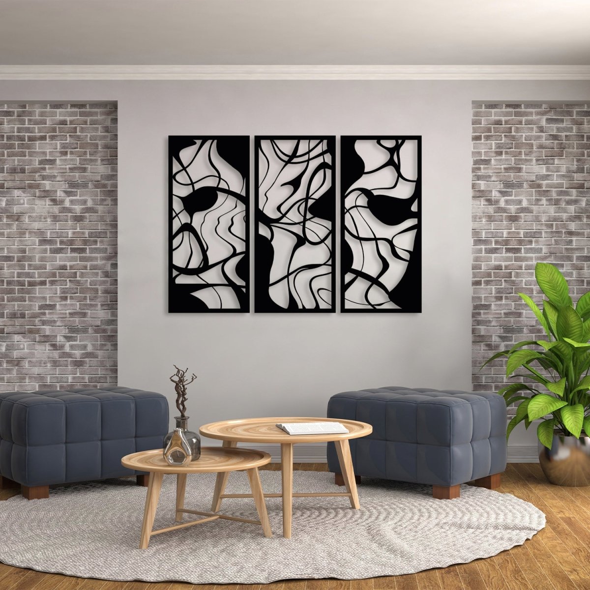Abstract Modern Metal Wall Art - BrossHome Metal Wall Art