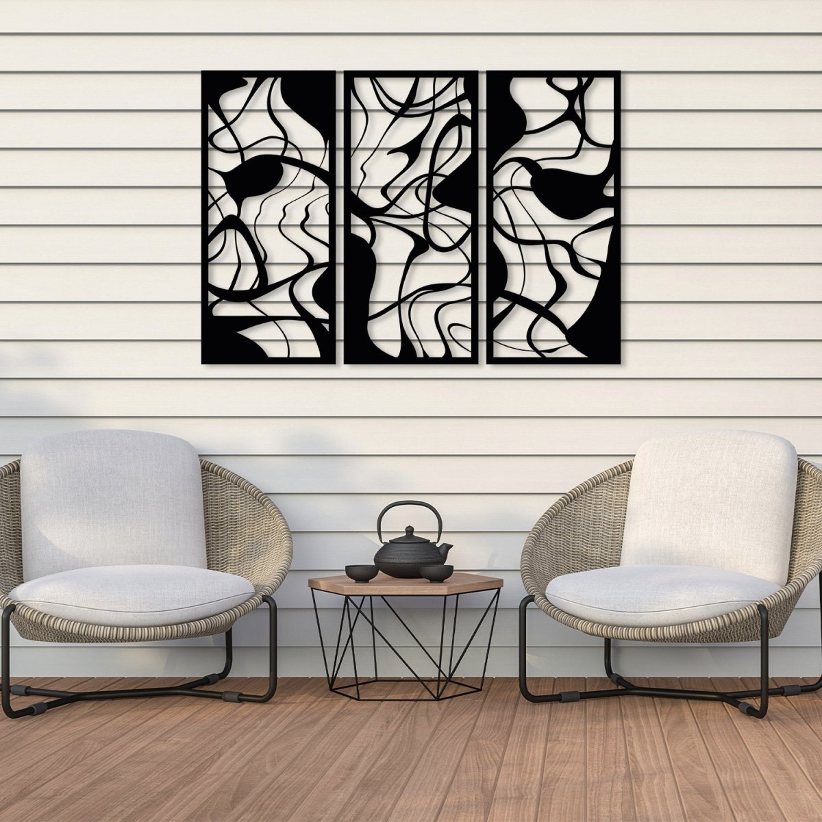 Abstract Modern Metal Wall Art - BrossHome Metal Wall Art