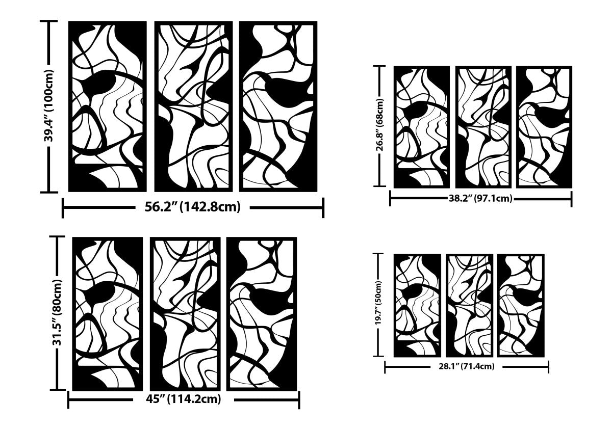 Abstract Modern Metal Wall Art - BrossHome Metal Wall Art