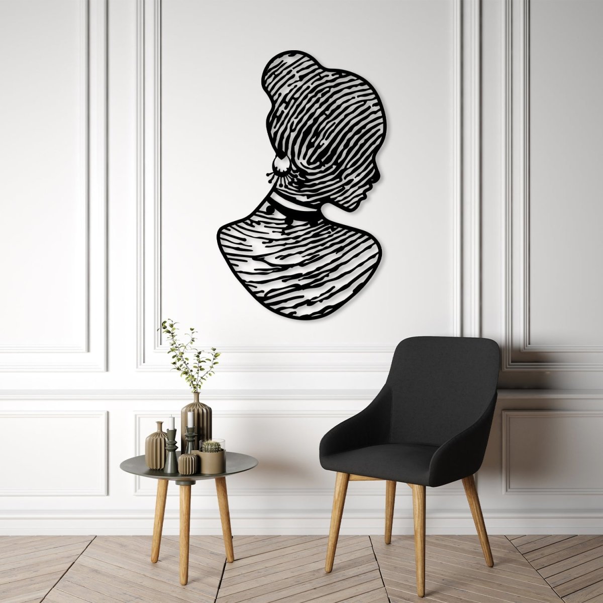 African American Woman Wall Art - BrossHome Metal Wall Art