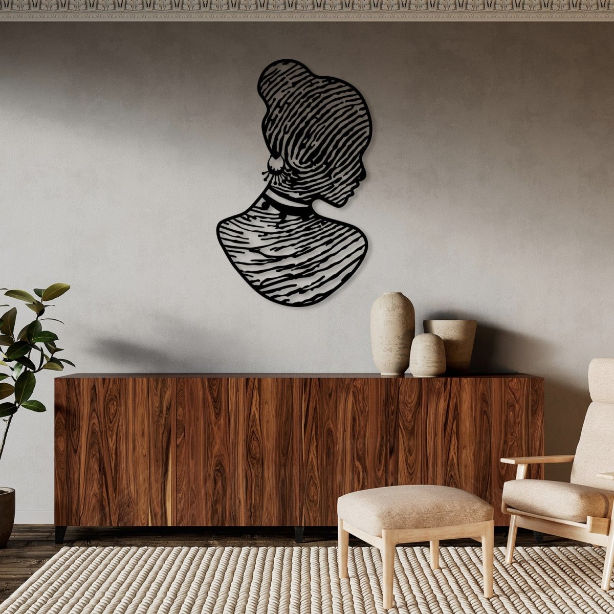 African American Woman Wall Art - BrossHome Metal Wall Art