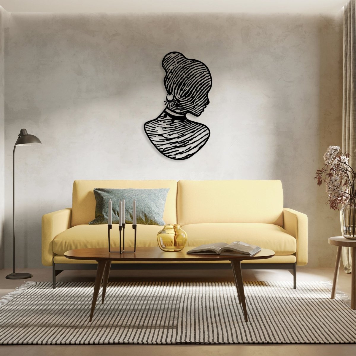 African American Woman Wall Art - BrossHome Metal Wall Art