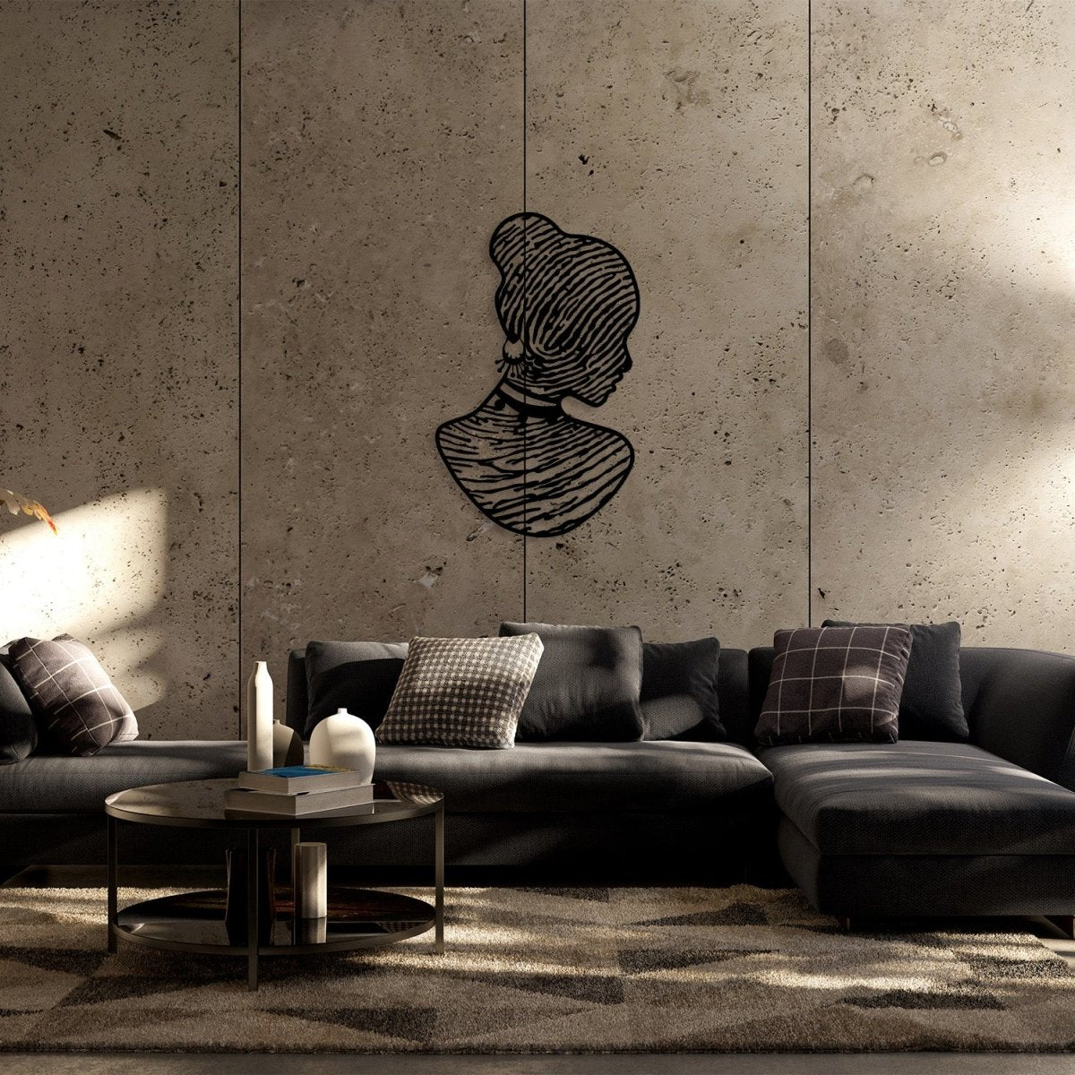 African American Woman Wall Art - BrossHome Metal Wall Art