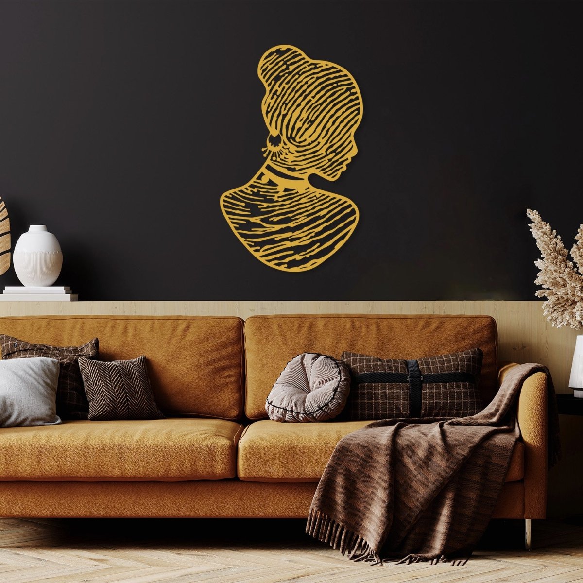 African American Woman Wall Art - BrossHome Metal Wall Art