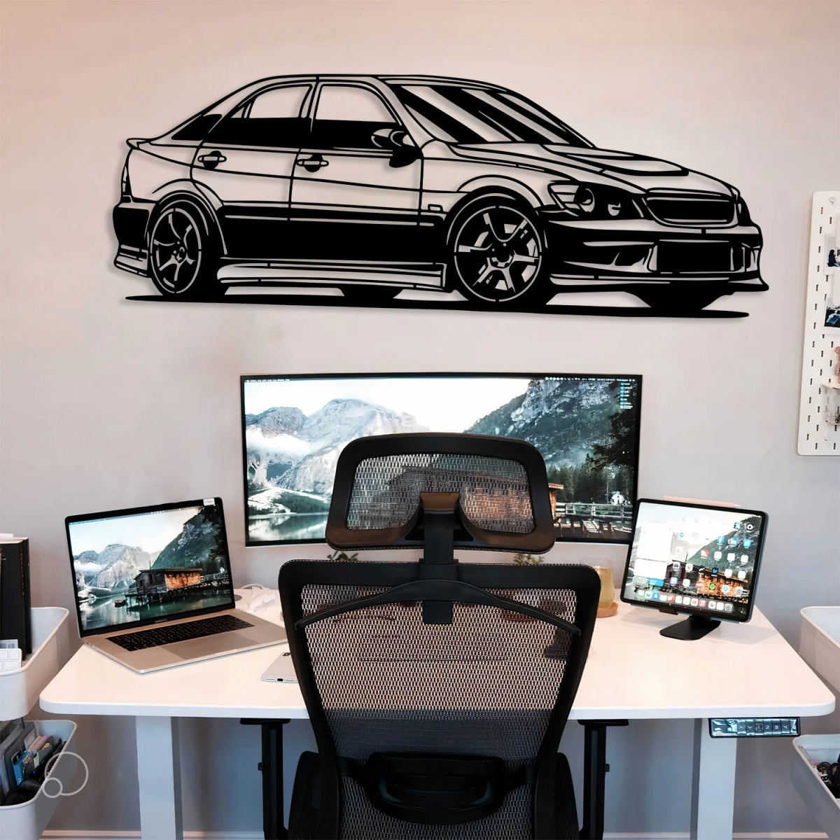 Altezza IS Car Silhouette Metal Wall Art - BrossHome Metal Wall Art