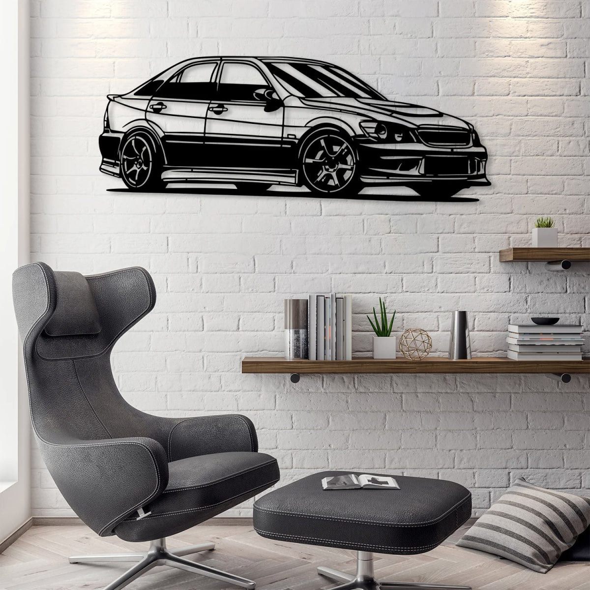 Altezza IS Car Silhouette Metal Wall Art - BrossHome Metal Wall Art