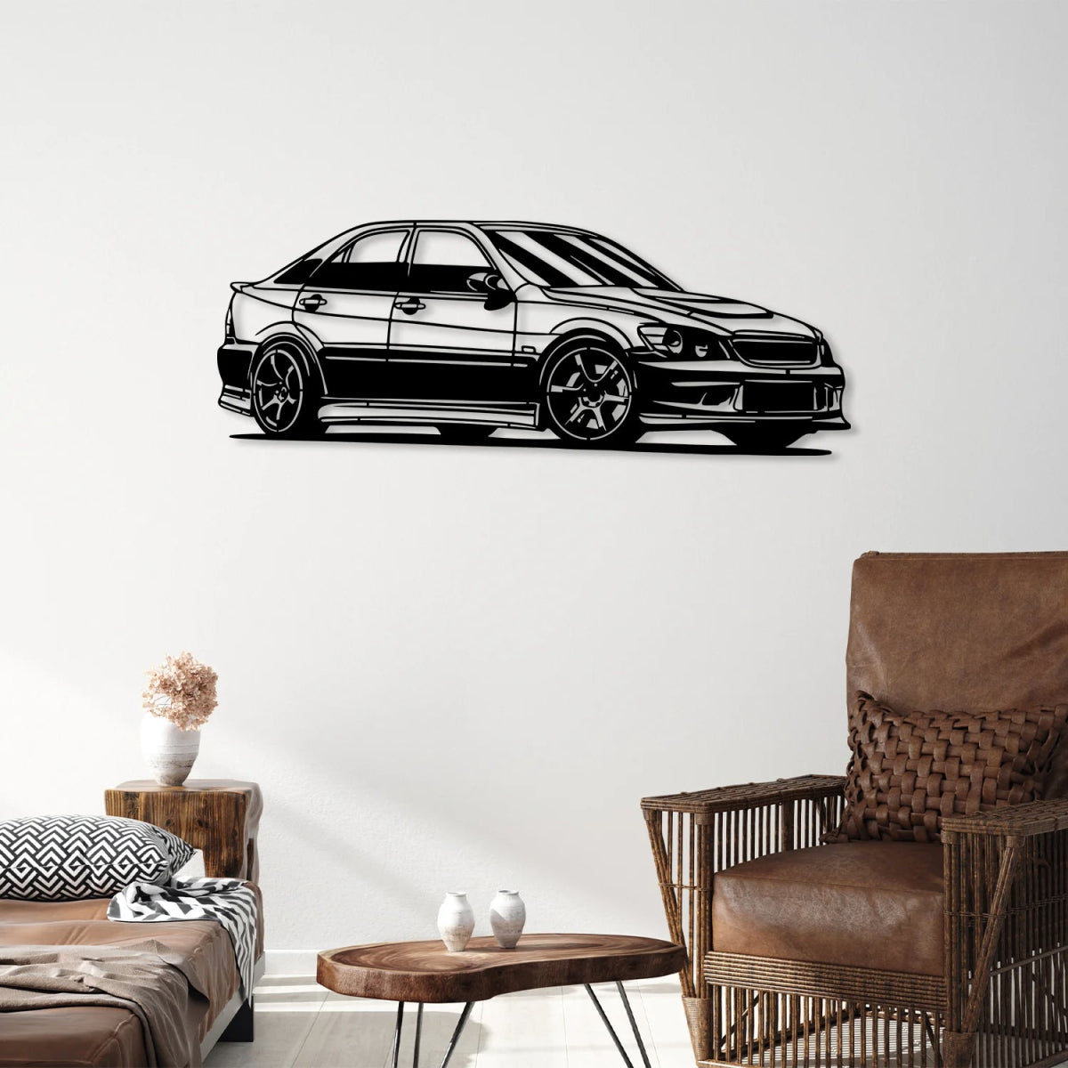 Altezza IS Car Silhouette Metal Wall Art - BrossHome Metal Wall Art