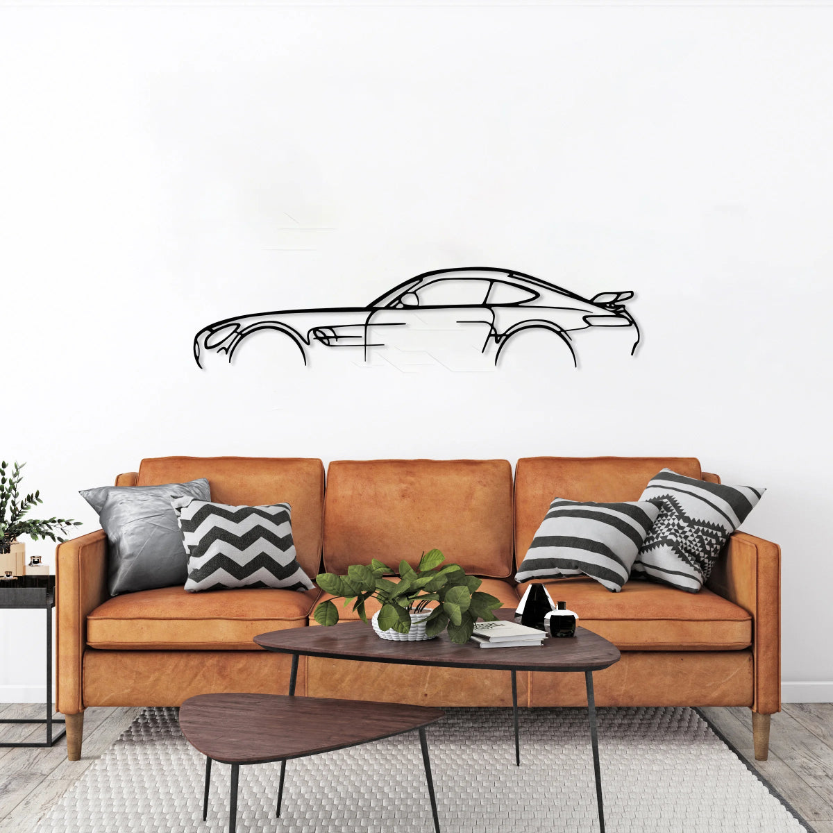 AMG GTR Car Silhouette Wall Art - BrossHome Metal Wall Art