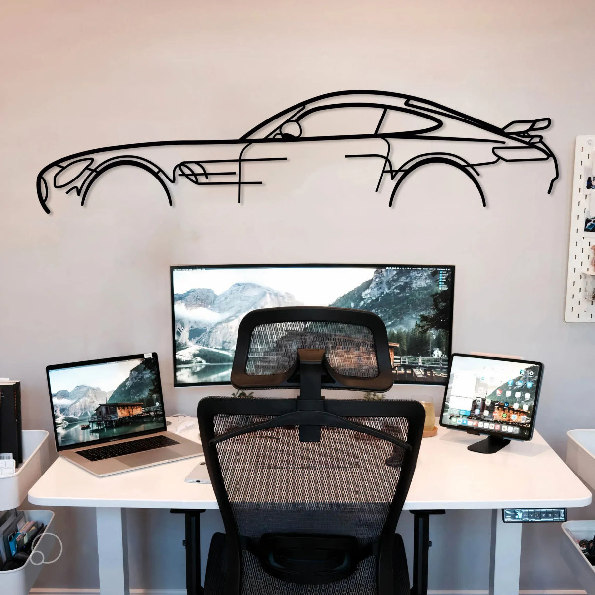 AMG GTR Classic Silhouette Wall Art - BrossHome Metal Wall Art