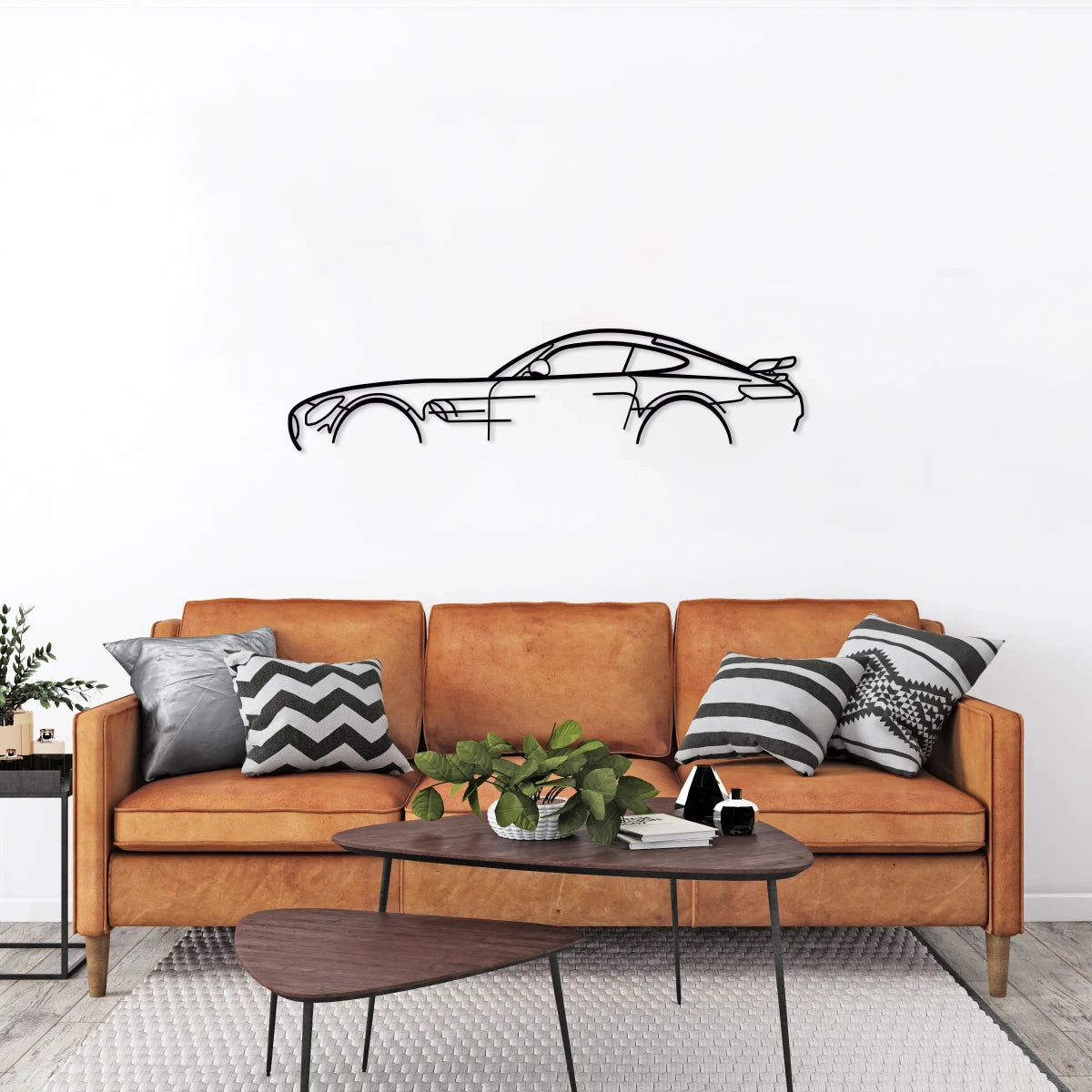 AMG GTR Classic Silhouette Wall Art - BrossHome Metal Wall Art