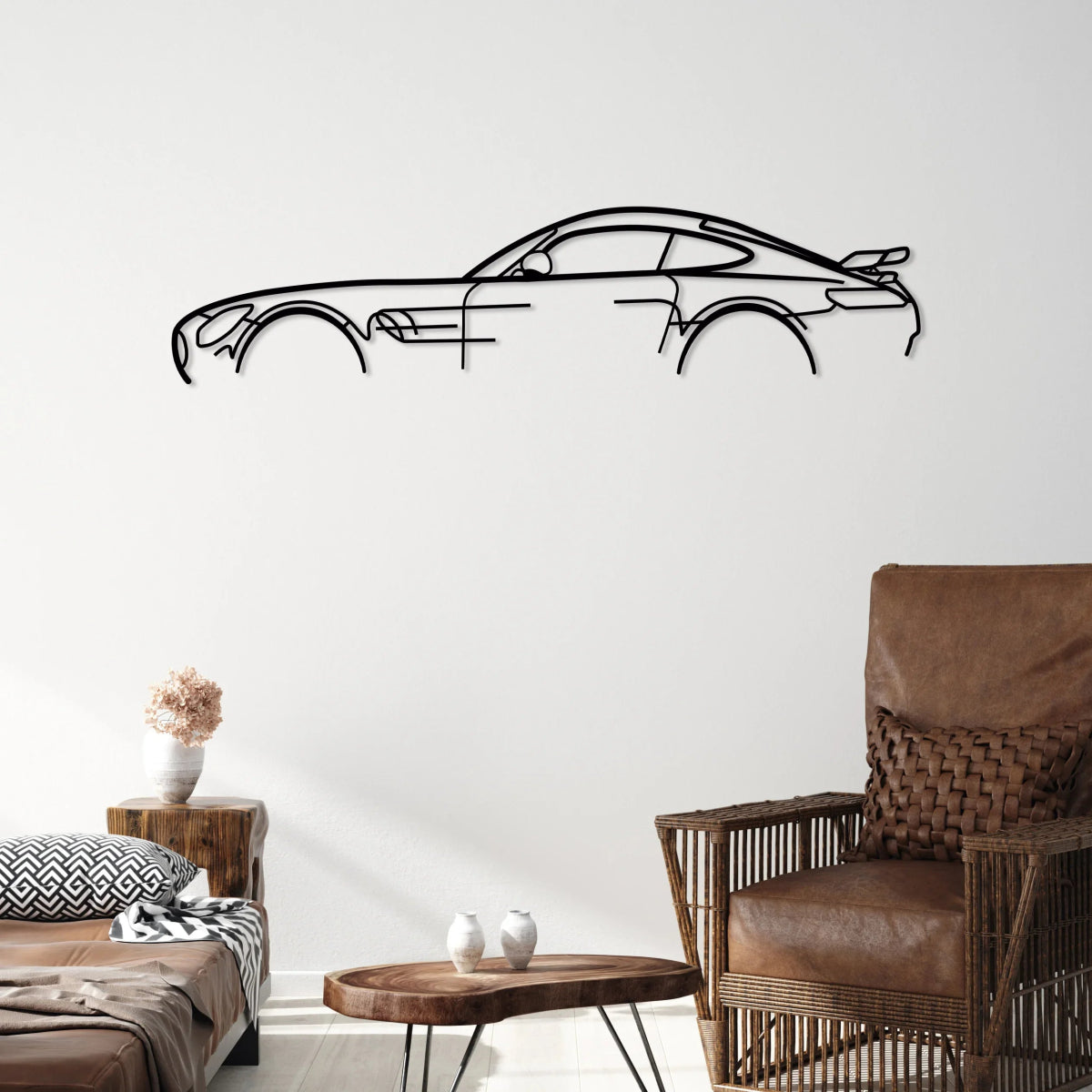 AMG GTR Classic Silhouette Wall Art - BrossHome Metal Wall Art