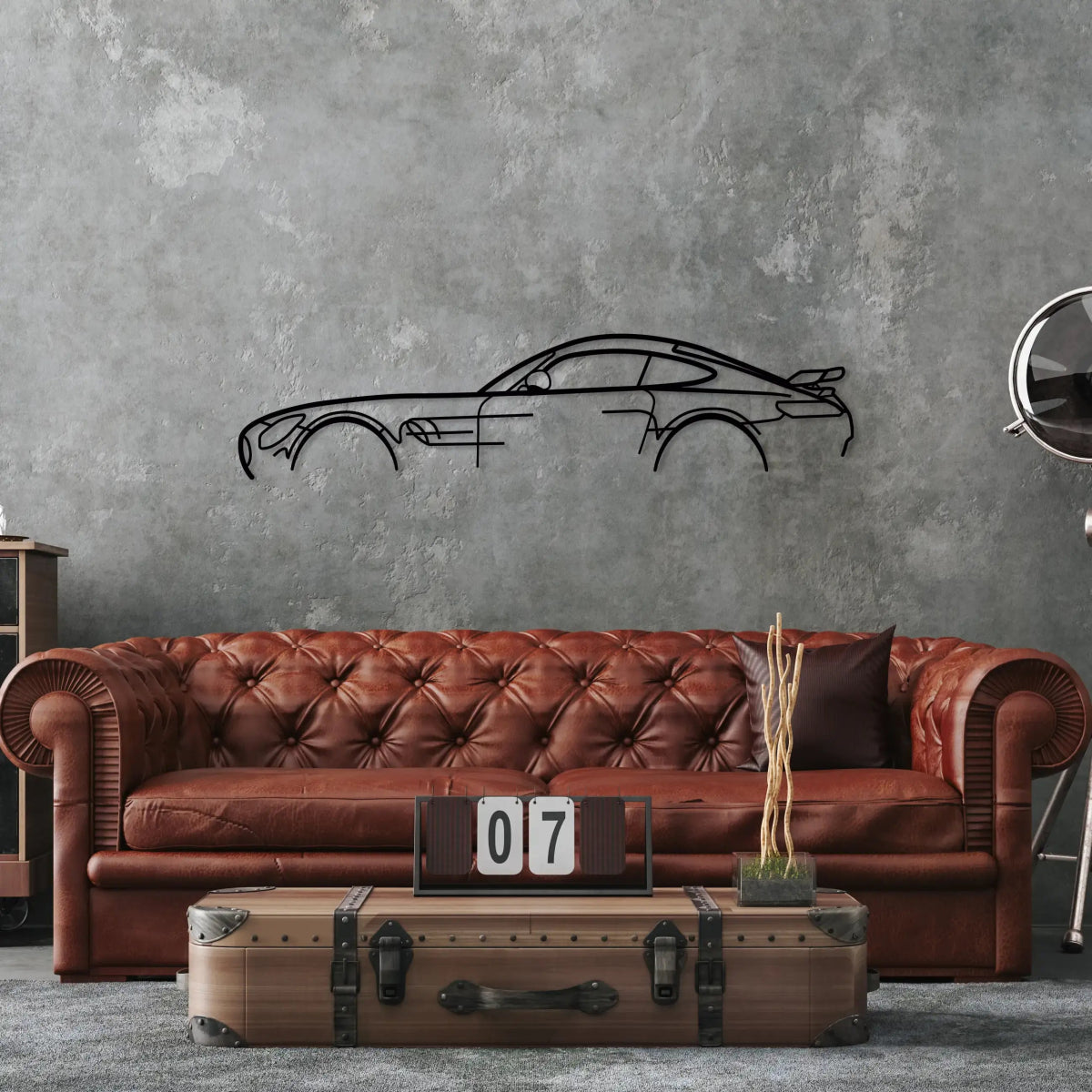 AMG GTR Classic Silhouette Wall Art - BrossHome Metal Wall Art