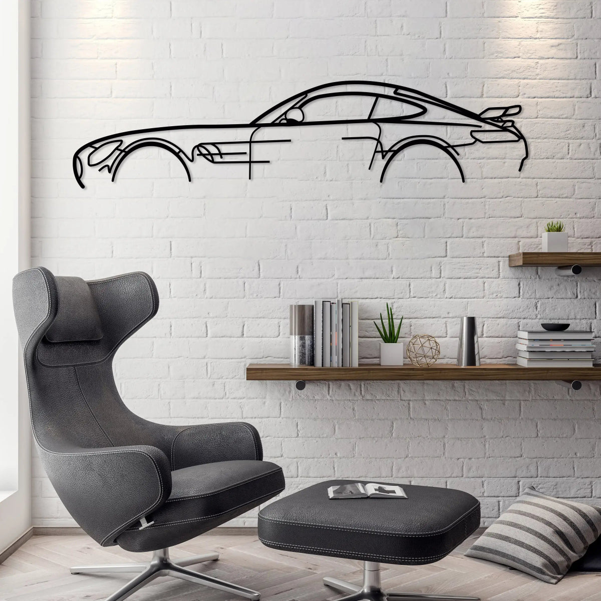 AMG GTR Classic Silhouette Wall Art - BrossHome Metal Wall Art