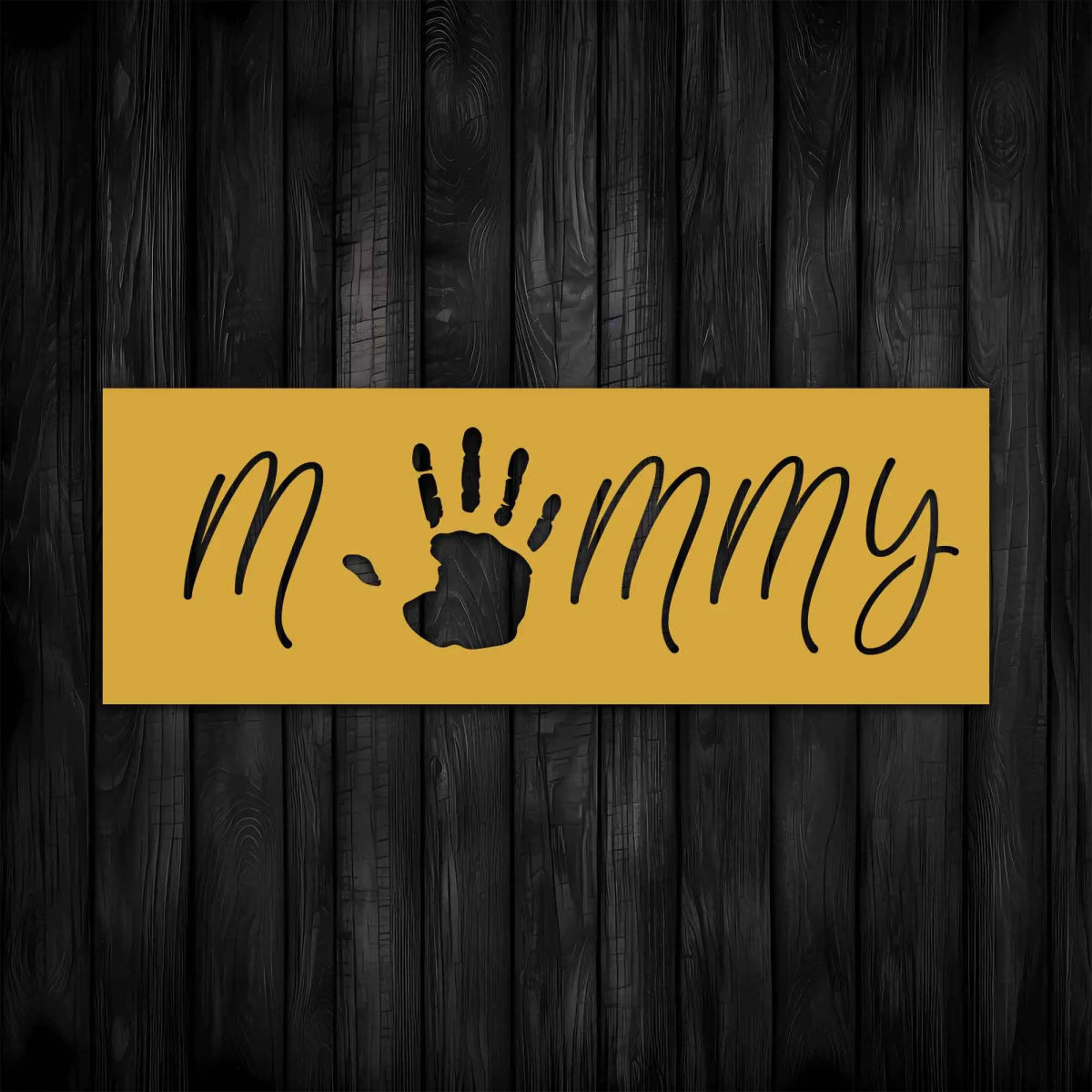 Baby Hand Print with Mommy Word Metal Wall Art - BrossHome Metal Wall Art