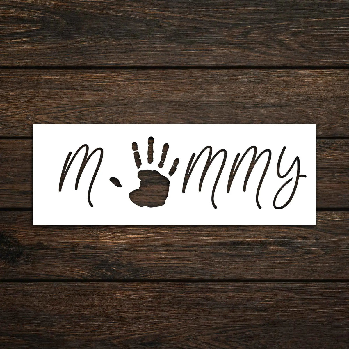 Baby Hand Print with Mommy Word Metal Wall Art - BrossHome Metal Wall Art