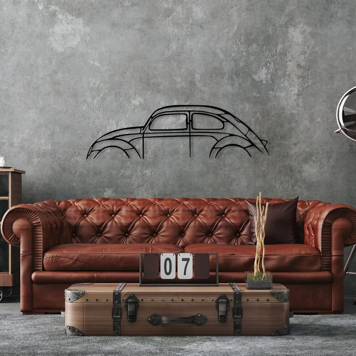 Beetle Car Silhouette Metal Wall Art - BrossHome Metal Wall Art