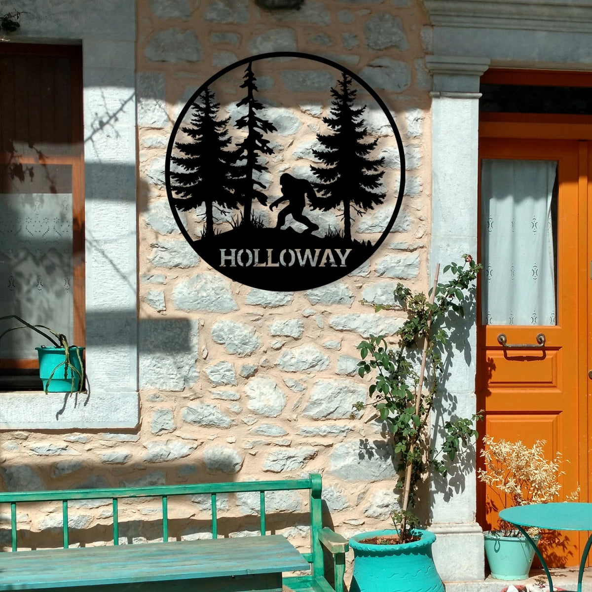 Big Foot Metal Garden Sign - BrossHome Metal Wall Art