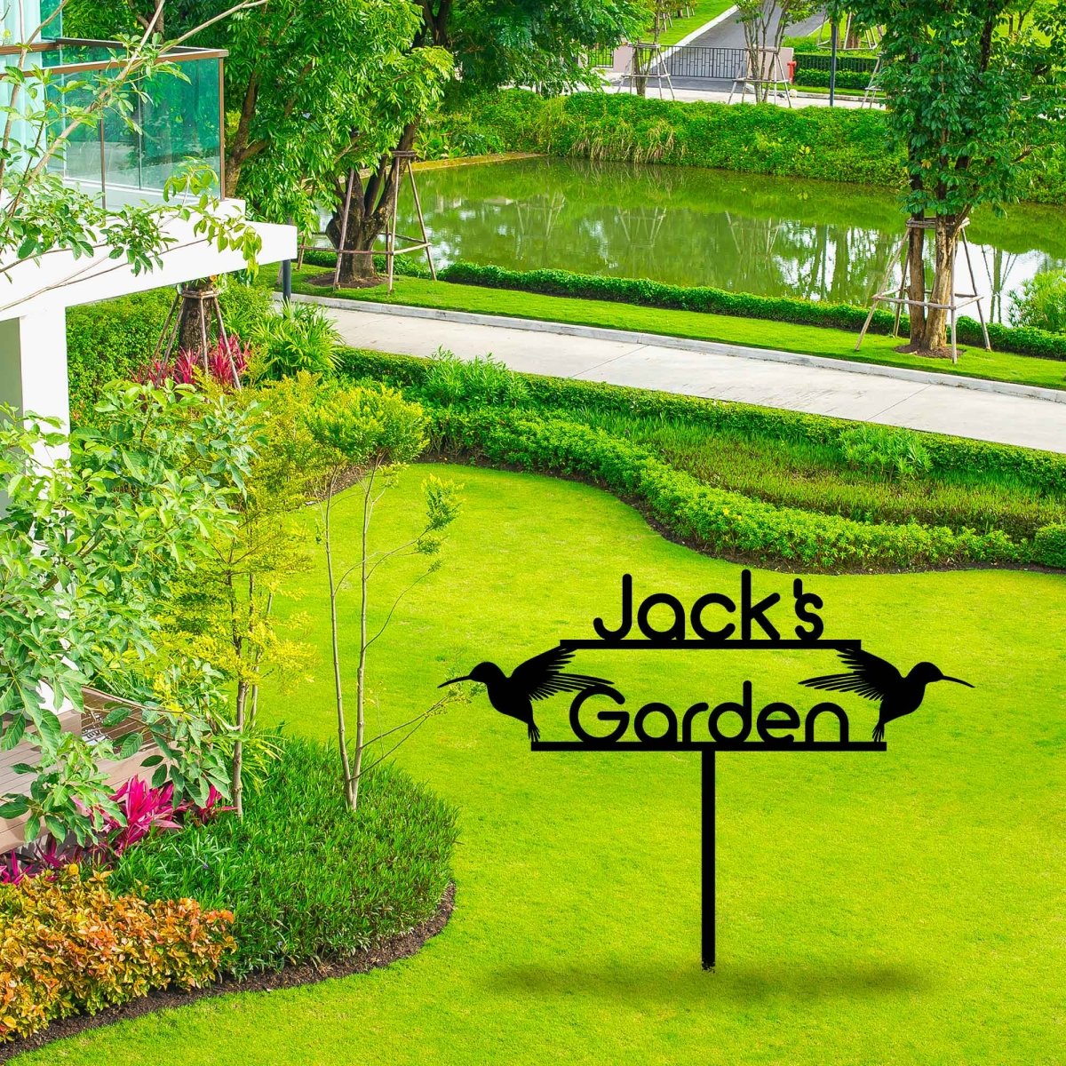 Birds Custom Stake Metal Garden Sign - BrossHome Metal Wall Art