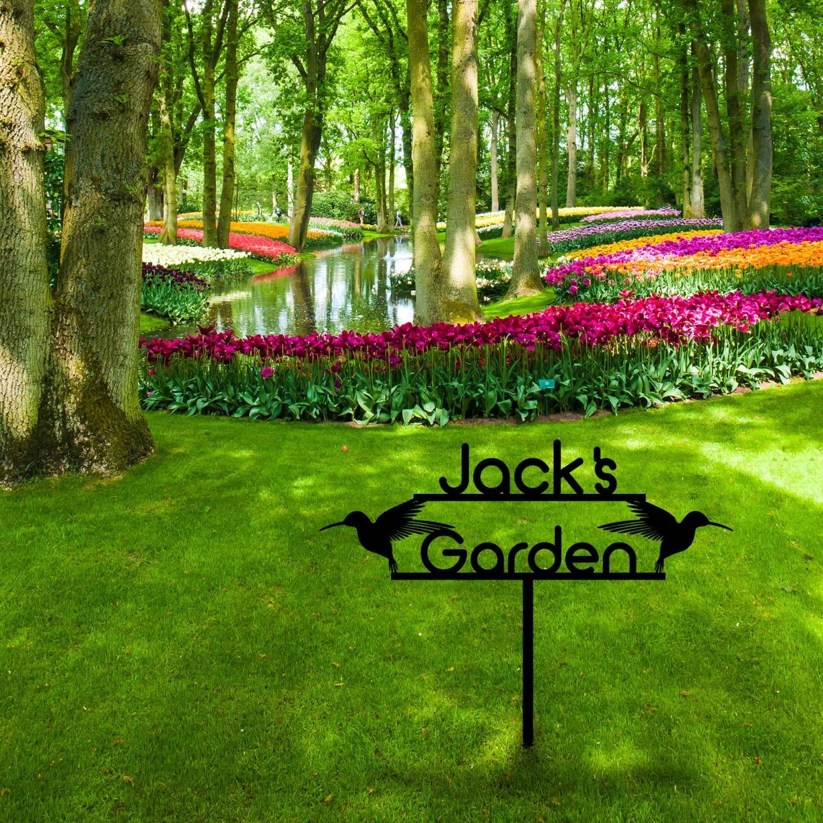 Birds Custom Stake Metal Garden Sign - BrossHome Metal Wall Art