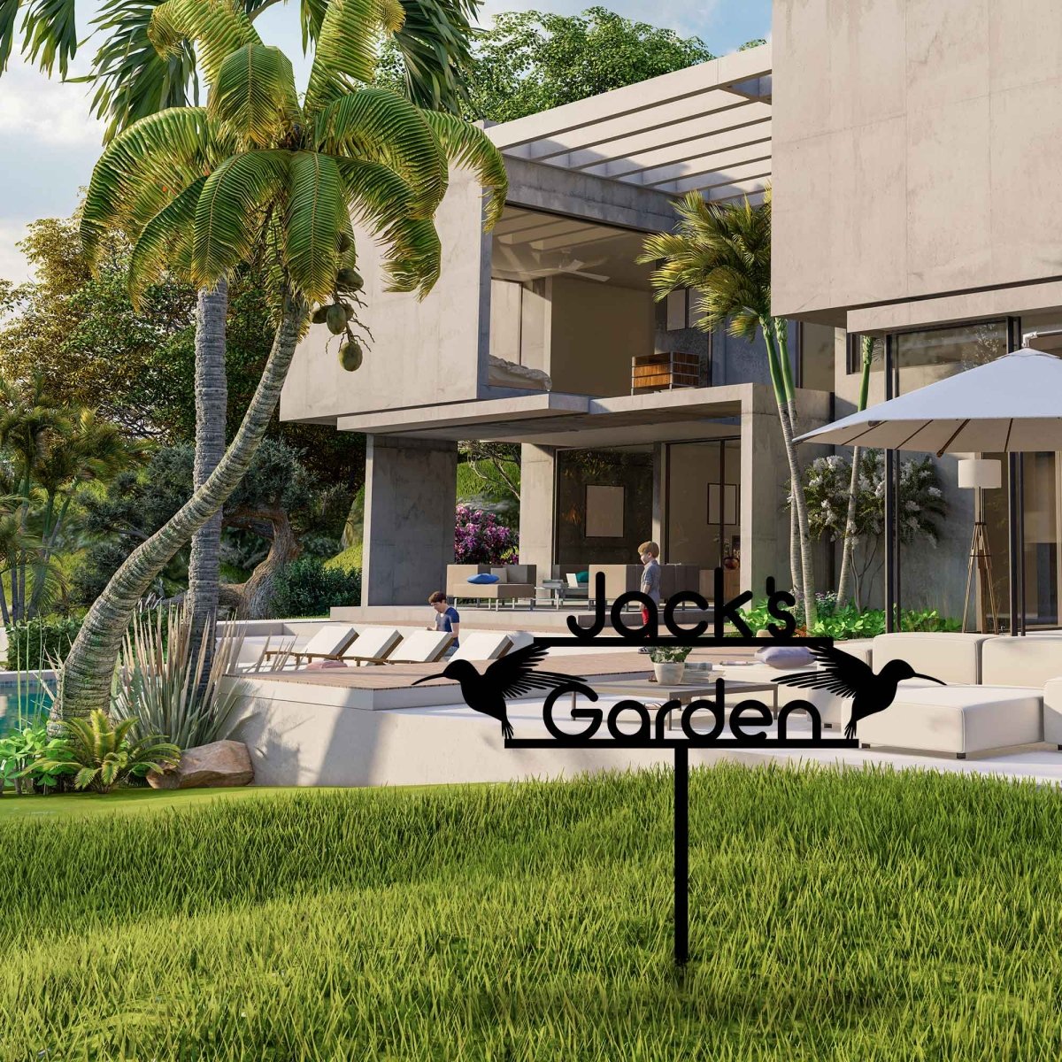 Birds Custom Stake Metal Garden Sign - BrossHome Metal Wall Art