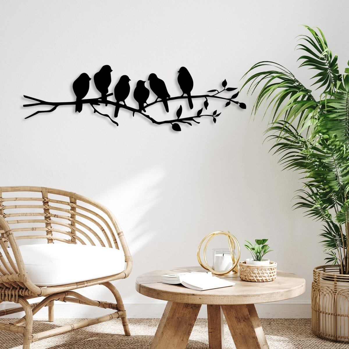 Birds on a Branch Metal Wall Art - BrossHome – BrossHome Metal Wall Art